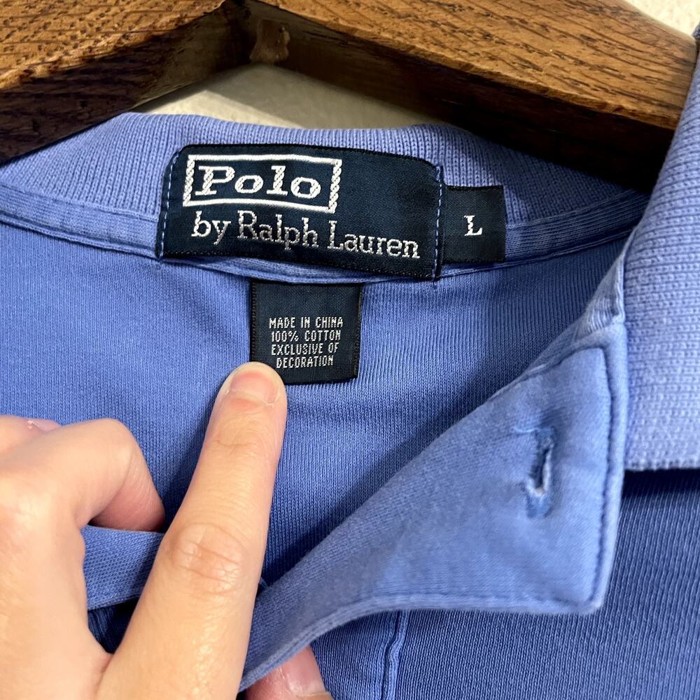 Polo By Ralph Lauren Shirt Mens L Light Blue Regular Fit Small Pony Preppy RL - Picture 3 of 8
